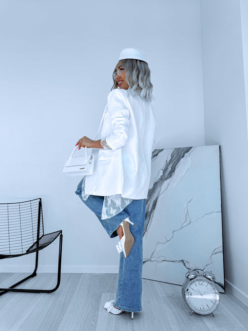 ONE SIZE jacket "LAST KISS" 2412 - WHITE