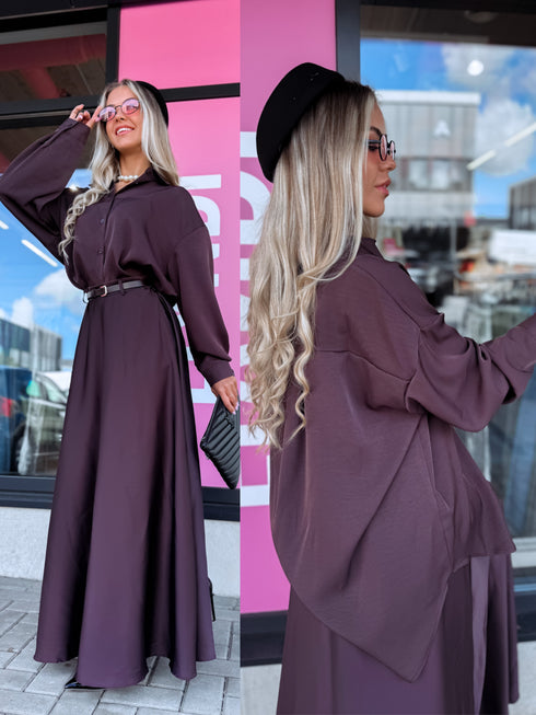 Blouse "FINAL" PF313 - EGGPLANT PURPLE