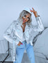 Silver Tone, Faux Leather Jacket "MAGMA 16133"