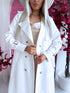 Lightweight Autumn Trench Coat - White