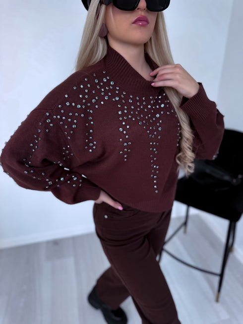 Džemperis "ACCENT" CK012 - ŠOKOLADAS