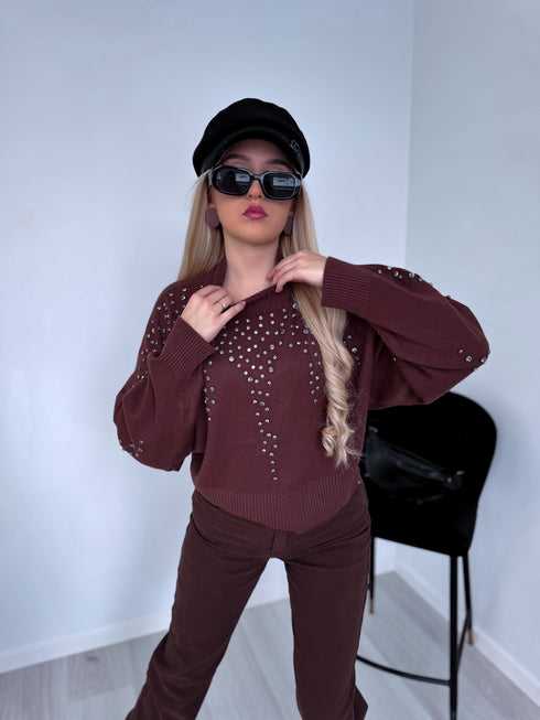 Džemperis "ACCENT" CK012 - ŠOKOLADAS