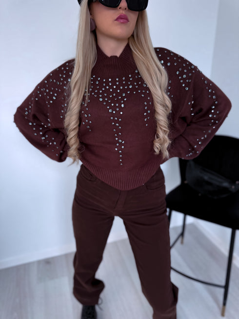 Džemperis "ACCENT" CK012 - ŠOKOLADAS