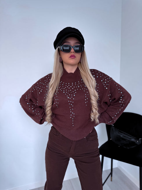 Džemperis "ACCENT" CK012 - ŠOKOLADAS