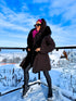 PUFĪGĀ parka ar pūku - melna PRE-ORDER