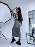 "NORWAY" denim skirt DJ2672 - DARK GRAY