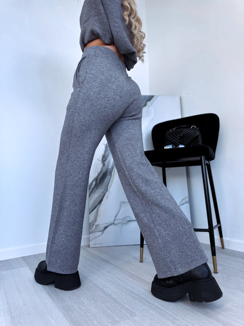 Knitted Set "Crystal Xmas LO-133AB" - GREY