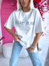 T-shirt with crystal embroidery "DREAM" - WHITE
