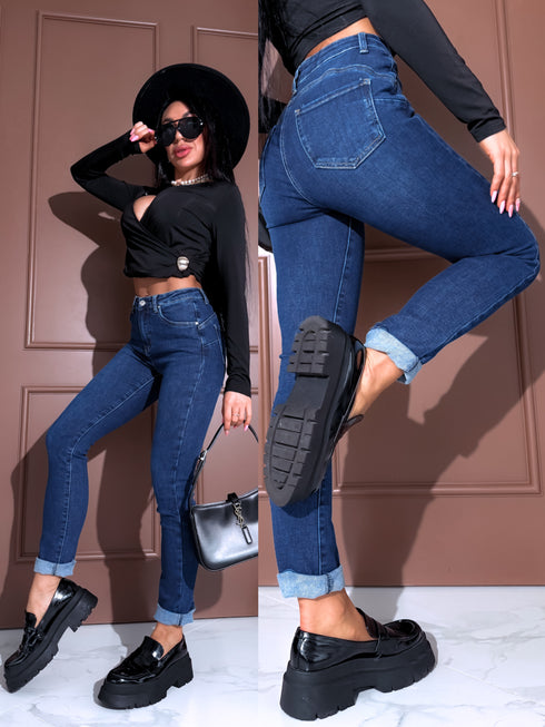 "RIVER DJ2392" džinsa PUSH-UP bikses - tumši zilas PRE-ORDER