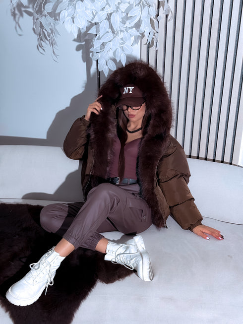 Короткая куртка "OLYMP FC7631" - CHOCO