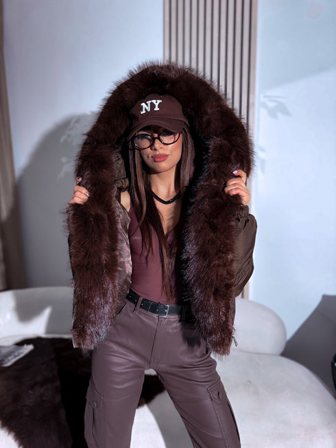 Короткая куртка "OLYMP FC7631" - CHOCO