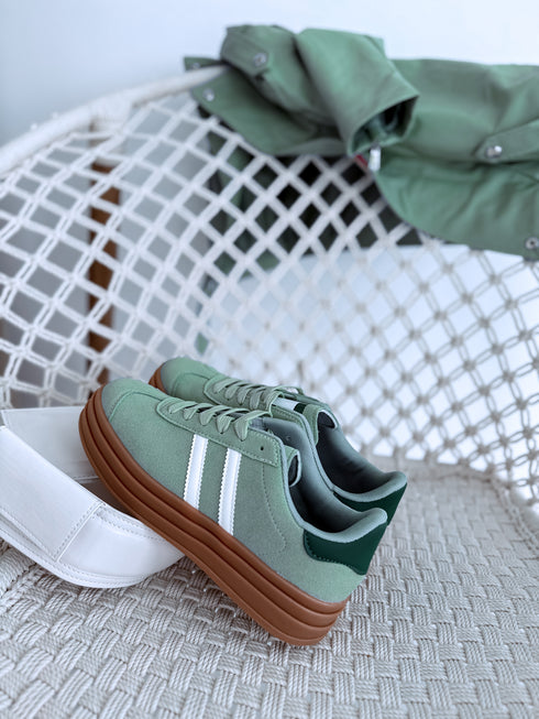 GREEN boots "TWO STRIPES 24001"