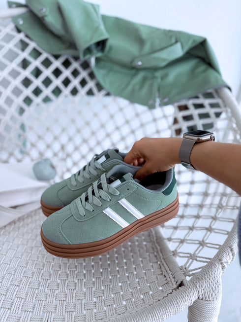 GREEN boots "TWO STRIPES 24001"