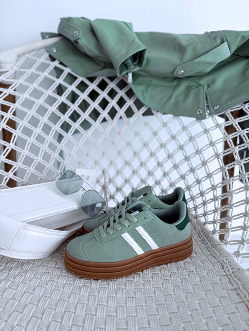 GREEN boots "TWO STRIPES 24001"