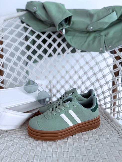 GREEN boots "TWO STRIPES 24001"