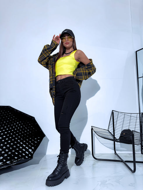 "FRAY T5397-11" džinsai su plėšymais - JUODOS