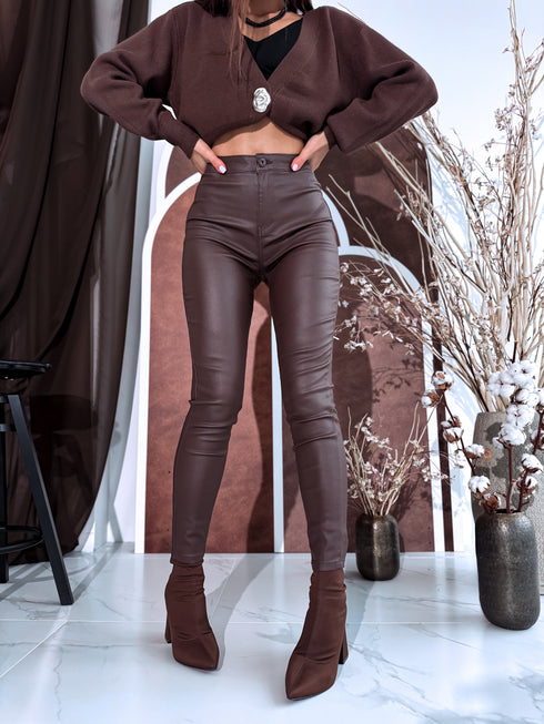 Choco, BASIC faux leather pants "-5kg" C56-3