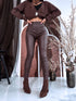Choco, BASIC faux leather pants "-5kg" C56-3