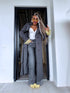 Lightweight Autumn Trench Coat - Dark Gray