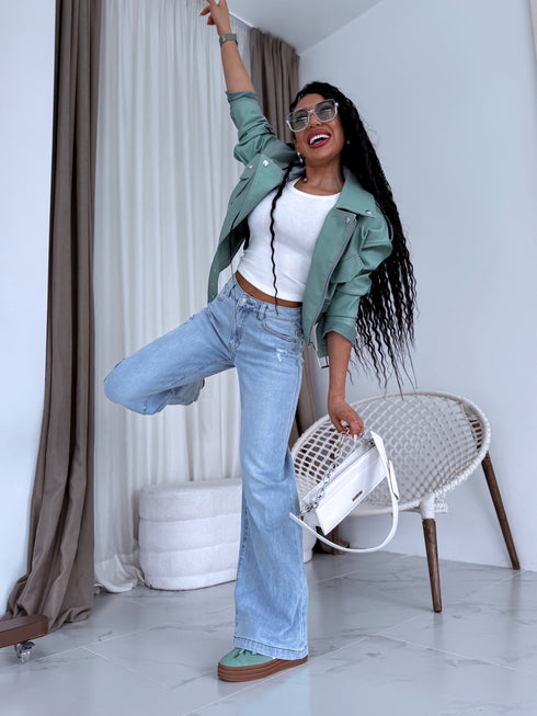 Jeans pants "CHEWY" T265-56 - LIGHT BLUE