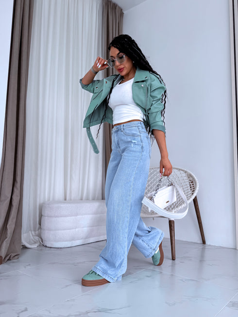 Jeans pants "CHEWY" T265-56 - LIGHT BLUE