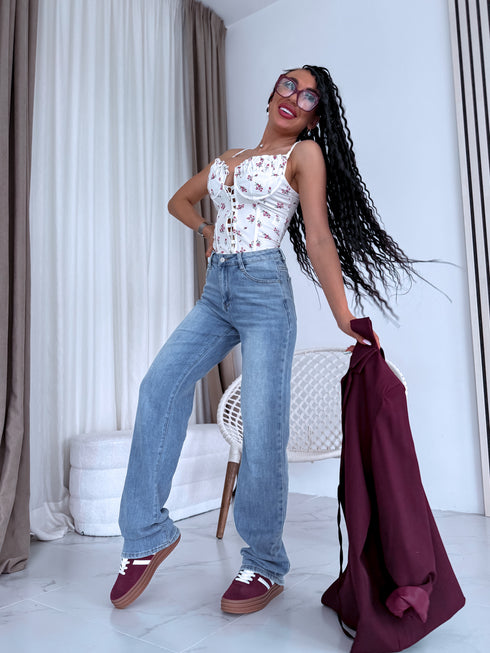 CREAM WHITE corset "Pop Secret ST78"