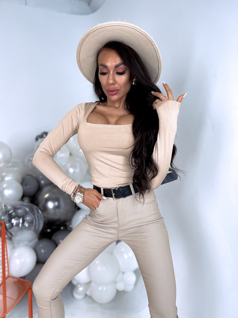 Bēšs, базовые PUSH-UP топы с квадратным вырезом ПРЕДЗАКАЗ