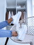 Baltas botas ar zilu ielaidumu "FUZZY" 9148 PRE-ORDER