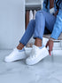 Baltas botas ar zilu ielaidumu "FUZZY" 9148 PRE-ORDER