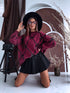 Knitted sweater "Belle Bow MC-4265" - BORDEAUX