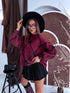 Knitted sweater "Belle Bow MC-4265" - BORDEAUX