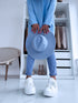 Baltas botas ar zilu ielaidumu "FUZZY" 9148 PRE-ORDER
