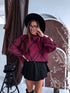 Knitted sweater "Belle Bow MC-4265" - BORDEAUX