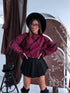 Knitted sweater "Belle Bow MC-4265" - BORDEAUX