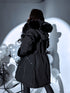 ELYNDI classic parka with fur - black PRE-ORDER