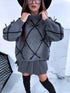 Knitted sweater "Belle Bow MC-4265" - GREY
