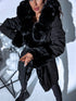 ELYNDI classic parka with fur - black PRE-ORDER