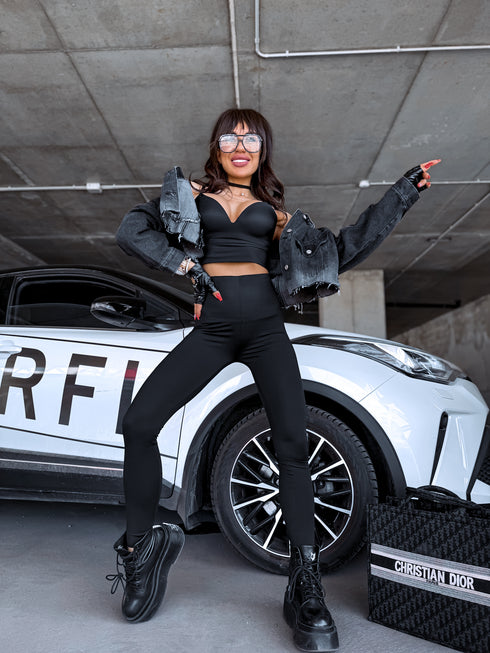 Slimming leggings with underwire 3286 - BLACK PRE-ORDER