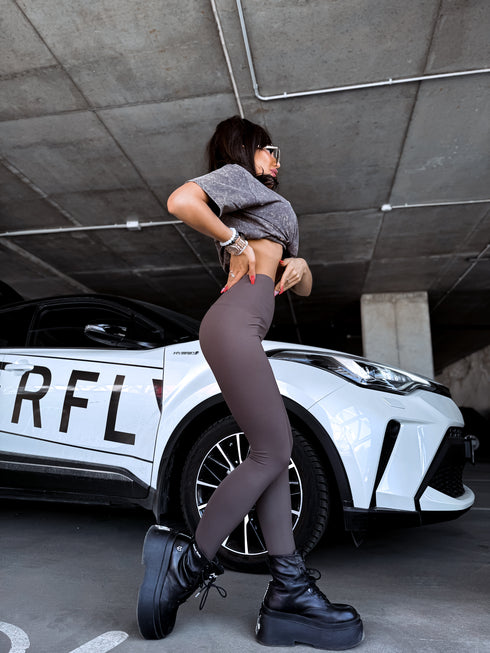 Slimming leggings with underwire 3286 - CHOCO