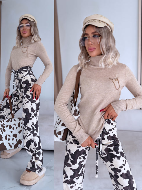 Classic turtleneck - DARK BEIGE