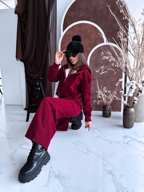 Komplekts "MERLOT M-4462" bikses + jaka - BORDO