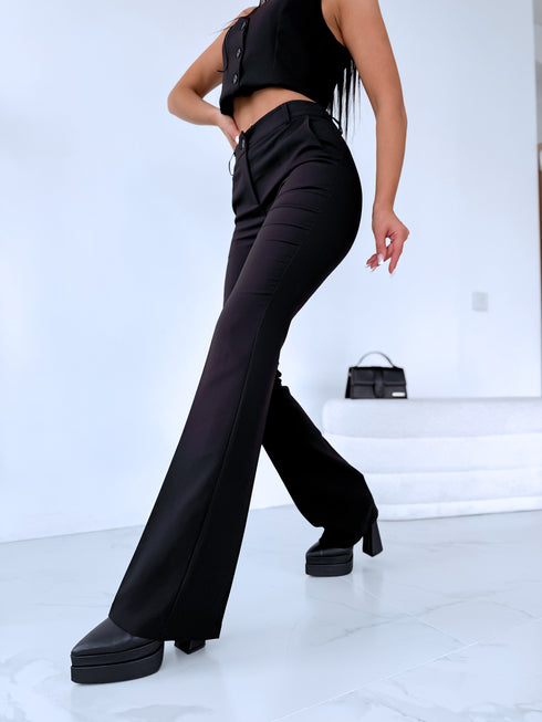 ЧЁРНЫЕ тканевые брюки "TAYLOR"