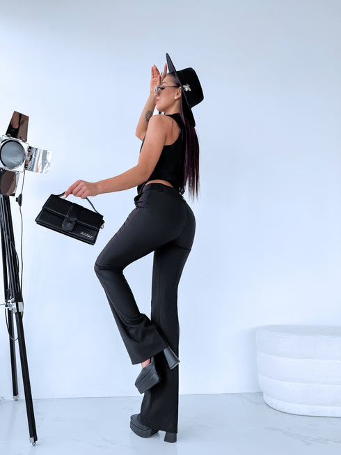 ЧЁРНЫЕ тканевые брюки "TAYLOR"