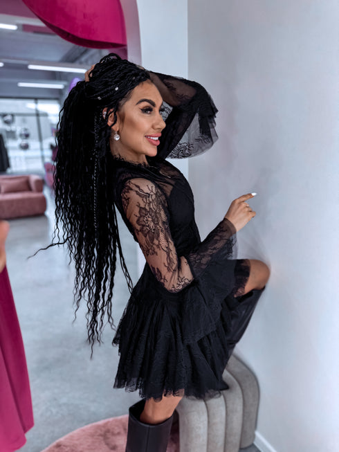 Mežģīņu kleita "SECRET NIGHT R11272" - MELNA