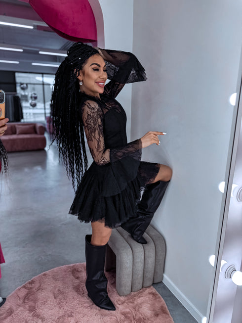 Mežģīņu kleita "SECRET NIGHT R11272" - MELNA