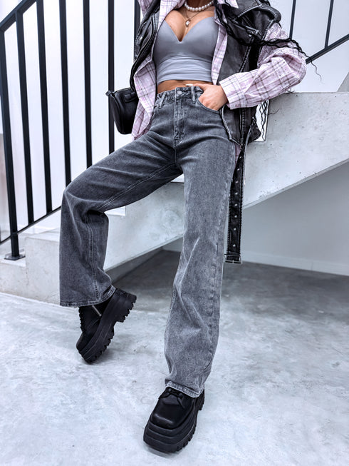 Džinsa bikses "RIPPED REAR" T6377-10 - TUMŠI PELĒKAS