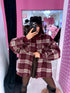 Plaid shirt "RAINY DAY" VMC58- BURGUNDY
