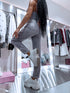 GREY mom fit denim pants HM306-6 "SMOKE"