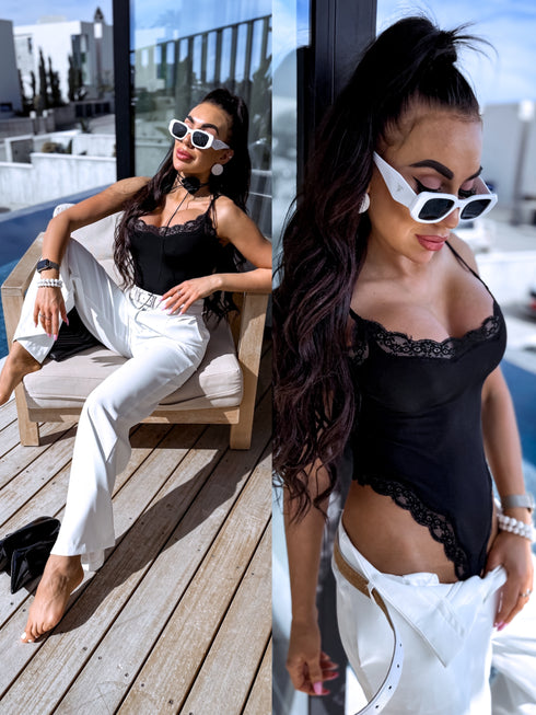 ELYNDI bodis su apvalia apdaila "SECOND SKIN" - JUODAS 9693