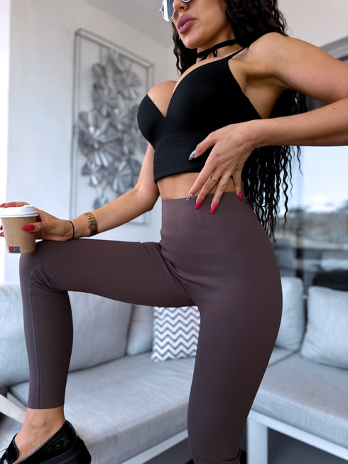 TERMO legingi "PERFECT BODY LM819" - CHOCO PRE-ORDER